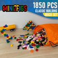 thumbnail image 3 of Minizfigs Juego de Ladrillos de Construcción Clásico de 1850 Pzas / 4,6 Libras / Bloques de Construcción de Juguetes Básicos de Surtido Creativo a Granel para Niños, 11 Colores, 100% Compatible con To, 3 of 5