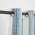 thumbnail image 6 of DriftAway Chris Vertical Striped Pattern Linen Blend Lined Thermal Insulated Blackout and Room Darkening Grommet Linen Curtains for Farmhouse Printed 2 Panels, 52" x 63", Jean Navy, 6 of 8