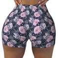 thumbnail image 2 of Lsque Flowers Pattern High Waisted Biker Shorts for Women-Tummy Control Fitness Athletic Workout Running Yoga Gym Shorts,Moisture-Wicking-Medium, 2 of 9