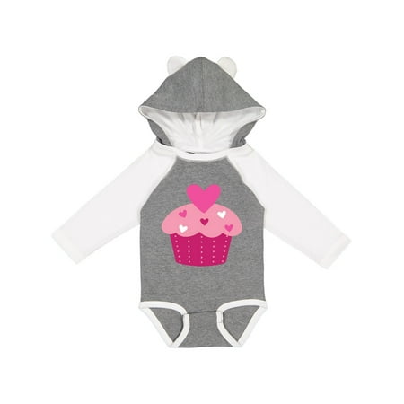 

Inktastic Valentine s Day Cupcake Gift Baby Boy or Baby Girl Long Sleeve Bodysuit