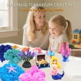 thumbnail image 4 of Mermaid Terrarium Craft Kit for Kids, 13 Colors LED Night Light with Remote, Creative Birthday Gift for Girls Age 3-12, DIY Your Own Ocean Theme Decor, 4 of 9