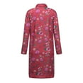 thumbnail image 3 of Femmes Mode à Manches Longues Imprimé Floral Folk-Custom Poche Casual Long Outwear, 3 of 9