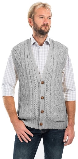 sleeveless wool cardigan