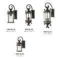 thumbnail image 4 of 1 Light Medium Outdoor Wall Lantern in Rustic Style 9.75 inches Wide By 17.5 inches High-Clear Seedy Glass Color Bailey Street Home 81-Bel-2986235, 4 of 7