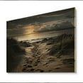 thumbnail image 2 of Designart "Footprints In Beach Photo VI" Nautical & Beach Print on Natural Pine Wood, 2 of 5
