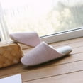 thumbnail image 7 of Fesfesfes Women Winter Warm Slippers Indoor Winter Indoor Warm Household Cotton Mop Floor Non-slip Mute Lightweight Cotton Slippers Cloth Cotton Slippers 6.5-7(38-39), 7 of 7