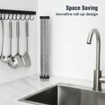 thumbnail image 6 of Tomorotec 17.7" x 12.5" Roll Up Dish Drying Rack Over Sink Drying Rack Sink Cover Kitchen Sink Accessories Gadget Multipurpose Organizer Foldable Stainless Steel Drainer, 6 of 8