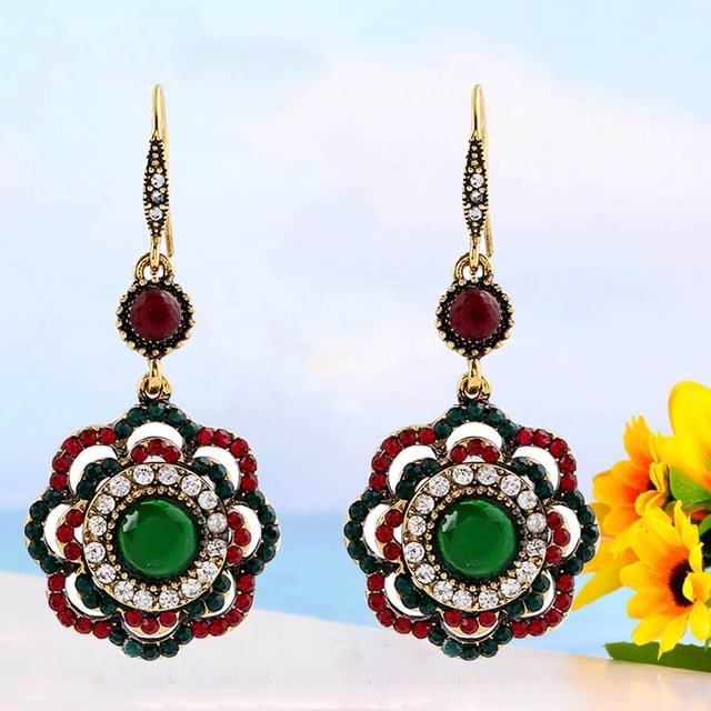 YSNOOWE Joyería Bohemia Vintage Pendientes De Multicolor Colgantes Para