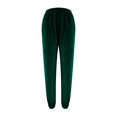 thumbnail image 4 of GILIGEGE Women's Elastic Waist Ankle Length Velvet Joggers Pants Winter Regular Velvet Harem Pant High Waist Yoga Trousers Casual Track Cuff Stretch Trousers with Pockets Green XXL, 4 of 6