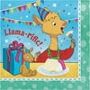Club Pack of 192 Blue and Red Llama-rific! 2-Ply Birthday Napkins 6.5"
