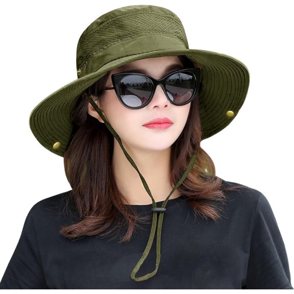 Women Fishing Sun Hat Men Summer UV Protection Bucket Hats Mesh Ventilated Outdoor Hiking Gardening Beach Lawn Hat