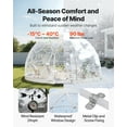 thumbnail image 4 of VEVOR Garden Dome Tent, 12 x 7.2 ft Outdoor Clear Bubble Tent for 4-7 Person, Weatherproof Geodesic Dome Greenhouse with Window, PVC Igloo Tents for Backyard Patios Camping Party Wedding, 4 of 9