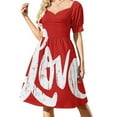 thumbnail image 1 of Hippie Love Lettering - Calligraphie Moderne Vieillie pour la Saint-Valentin - Robe Sans Manches Rouge et Blanche Vêtements d'Été pour Femmes 2024, 1 of 5