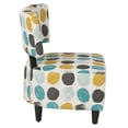 thumbnail image 4 of OSP Home Furnishings  Boulevard Midcentury Accent Chair With Dark Espresso Wood Legs and Polka Dot Fabric Upholstery, 4 of 5