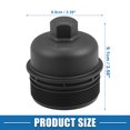 thumbnail image 4 of Unique Bargains Engine Oil Filter Housing Cover Cap 26351-3C250 for Kia Sedona 3.8L 2009-2010 Plastic Black, 4 of 6