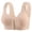 Beige, variant on Timegard Bras for Women Button Front Closure Bras Back Smoothing Full Support Wireless Comfy Daily Sleep Bras(42,Beige)
