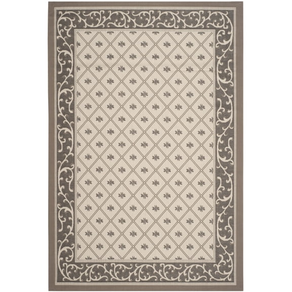 Safavieh Courtyard Brion Oriental Indoor/Outdoor Area Rug, Beige/Dark Beige, 5'3" x 7'7"