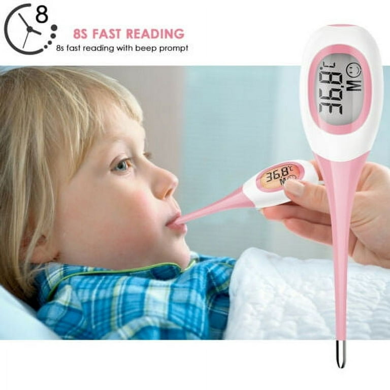 LCD Digital Audible Thermometer For Fever, Oral, Rectal and