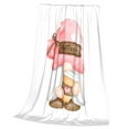 thumbnail image 3 of Bingfone Coffee Gnome (1) Print Flannel Fleece Blanket Throw Blanket For Bed,Sofa,Couch,Travel,Camping(60"X50"), 3 of 9