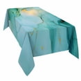 thumbnail image 2 of Teal Marble Tablecloth Rectangle Table Cloth 60x120 , Waterproof Tablecloth Outdoor Table Cloth, Abstract Art Modern Ink Painting Washable Table Cover for Kitchen Dining Party, 2 of 8