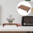 thumbnail image 3 of Wood Base Vase Stand Craft Display Base Vintage Style Wooden Planter Riser, 3 of 6