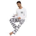 thumbnail image 3 of Men's panda-print casual long-sleeved long pants pajama set - suitable for both at-home wear and for wearing outside., 3 of 6