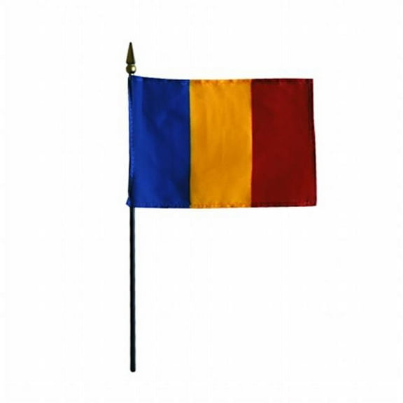 Annin Flagmakers 210115 4 x 6 in. Eb Romania Mounted - 12 Pack