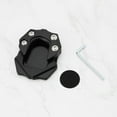 thumbnail image 7 of 1PC Motorbike Kickstand Pad Aluminum Alloy Foot Side Stand Enlarge Extension Pad 69.6x55.9mm Compatible with Piaggio Vespa GTS GTV 250 300 2013-2023 Black, 7 of 7