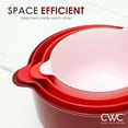 thumbnail image 2 of COOK WITH COLOR Mixing Bowls Set 4-pcs, Non-Slip Mixing Bowls with Pour Spouts & Handles, Ombre Red, 2 of 7