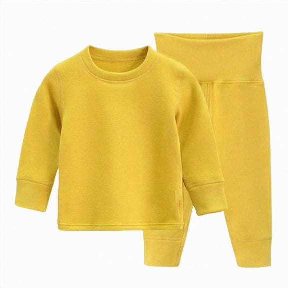 18-24Months Toddler Boys Solid Thermal Underwear Set,Long Sleeve Top and Pants,Soft Warm Base Layer for Boys