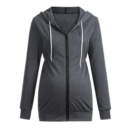 

CHMORA Maternity clothes Women s Nursing Maternity Breastfeeding Zipper Hoodie Sweatshirts Tops maternity clothes