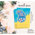 thumbnail image 4 of Darling Souvenir Blue Pool Party Invitation Card 28 Pcs Fill or Write In Blank Invites Printable Party Supplies, 4 of 4