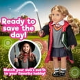 thumbnail image 5 of Deluxe 9pc Hermione Granger Inspired 18" Doll Outfit-Compatible with American Girl Outfit & Accessories Set Includes Robe, Wand, Book, Sweater, Shirt, Skirt, Socks, Shoes & Tie- Great Gift for Fans!, 5 of 5