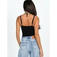 thumbnail image 5 of Musuos Women's Cami Crop Tops Tight Fitted V Neck Backless Front Twist Adjustable Spaghetti Strap Tops Shirts for Summer, 5 of 7