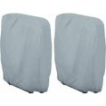 thumbnail image 1 of Funda protectora para sillas de jardín plegables, 2 piezas, antipolvo, impermeable, anti-UV, 210D Oxford Garden Relax Cover para sillón de relax, W71×H110cm (gris) CR, 1 of 5