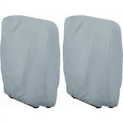 Funda protectora para sillas de jardín plegables, 2 piezas, antipolvo, impermeable, anti-UV, 210D Oxford Garden Relax Cover para sillón de relax, W71×H110cm (gris) CR