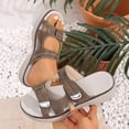 thumbnail image 5 of Pandaie Womens Fashion Orthotic Slides Plantar Fasciitis Arch Support Slip on Flat Sandals Ladies Soft Cushion Yoga Mat Slippers with Adjustable Straps Brown 6, 5 of 9