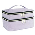 thumbnail image 2 of Bolsa de Almacenamiento de Esmalte de Uñas, Caja de Gran Capacidad para Esmalte de Uñas, Lápiz Labial Cosmético, Aceite Esencial , Violeta, 11.02 pulgadas x 7.48 pulgadas x 6.30 pulgadas, 2 of 4
