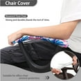 thumbnail image 4 of SCRAWLGOD Palm Tree Blue Pink 4 Pcs Set Soft Computer Chair Slipcover with Arm Rest Covers Easy to Install Boss Chair Protector Anti-Dust Universal Desk Chair Cover, 4 of 7