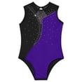 thumbnail image 3 of Yruioon Leotards for Girls Gymnastics Biketards One Piece Athletic Bodysuit Dancewear Purple 16, 3 of 5