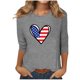 thumbnail image 1 of Blusas para Mujeres Casual 3/4 Manga Cuello Redondo Impreso Suelto, Mujer 3/4 Manga Tops Y Blusas para Diario, 1 of 4