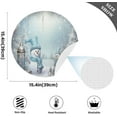 thumbnail image 4 of Dreamtimes Cute Christmas Snowman Placemats Set of 1 Non-Slip Heat Resistant Dining Table Place Mats Washable Kitchen PVC Weave Table Mats, 4 of 7