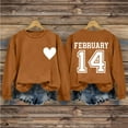thumbnail image 2 of VKOYWKM Valentines Day Shirt Women Funny Letter Print Pullover Long Sleeve Crew Neck Love Heart T-Shirts Romantic Holiday Valentine Tops, 2 of 7