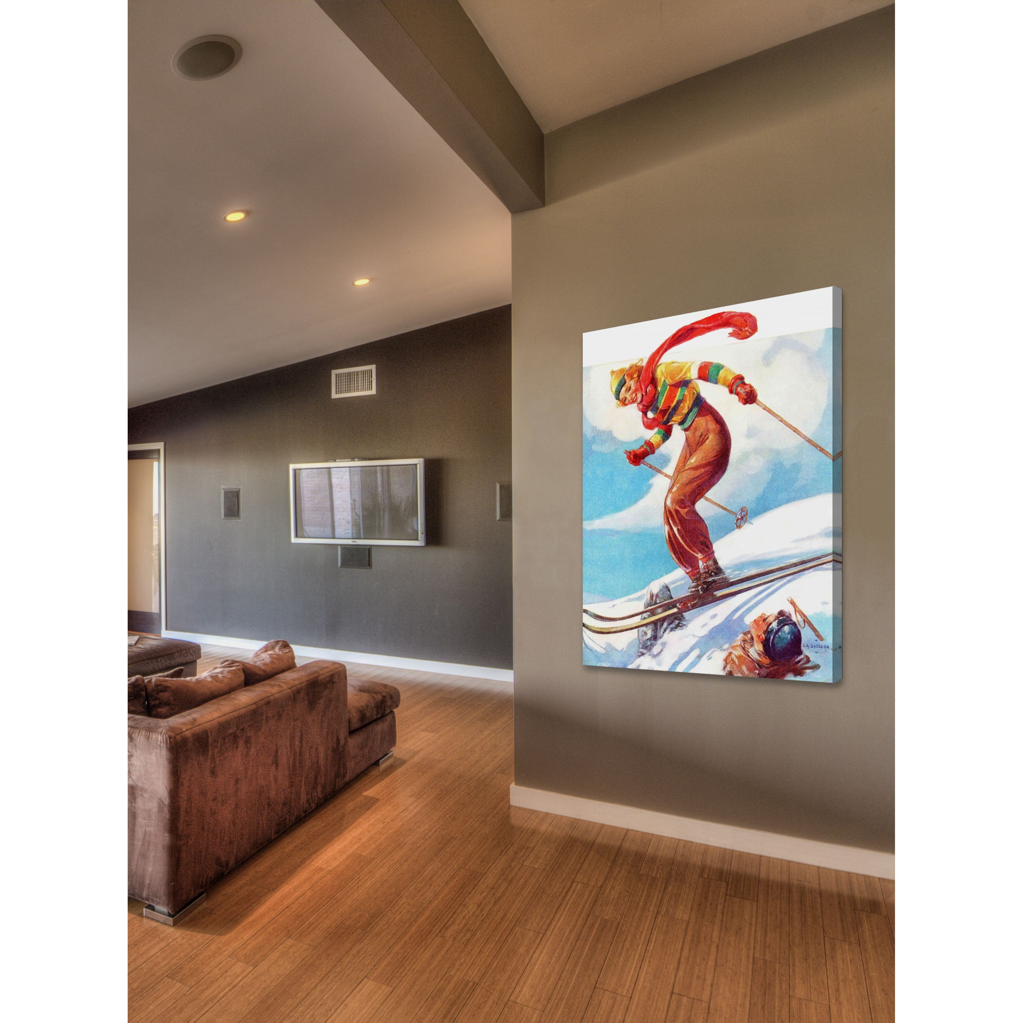 Marmont Hill Ski Jump by V.A. Svoboda Painting Print on Canvas