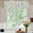 thumbnail image 2 of 54x18 Inches Watercolor Floral Window Treatment Valance Farmhouse Wildflowers Kitchen Blackout Drapes Bathroom Bedroom Living Room Polyester Fabric Curtains Decorations Supplies, 2 of 7