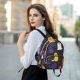 thumbnail image 6 of FORMRS Mini Backpack Purse for Women Quilted Travel Daypack Casual Shoulder Bag, Halloween Colorful Ghosts, 6 of 7
