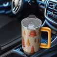 thumbnail image 4 of 40 oz Winter Wonderland Snowflake Tumbler with Handle and Straw, Stainless Steel Insulated Cup 40 oz, Leak Proof Holiday Mug, Gift Ideas, 4 of 4