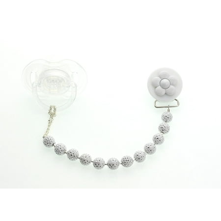 Daisy Beaded Pacifier Clip