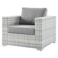 thumbnail image 3 of Lounge Sectional Sofa Chair Set, Rattan, Wicker, Grey Gray, Modern Contemporary Urban Design, Outdoor Patio Balcony Cafe Bistro Garden Furniture Hotel Hospitality, 3 of 10