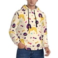 thumbnail image 2 of Pofeuu Cartoon Poodle Dog Print Mens Casual Hooded Collar Drawstring Hoodies Pullover Sweatshirts Casual Long Sleeve Shirts-Large, 2 of 7